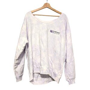Novant Health Tie Dye Purple White Sweatshirt Sweater Womens Size XXL